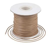 Craftdady Cordón de poliéster encerado Kumihimo de 1 mm, 85 yardas/rollo de hilo trenzado para hacer pulseras de macramé, joyería, Burlywood