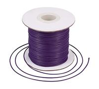 Craftdady Cordón de poliéster encerado Kumihimo de 1 mm, 85 yardas/rollo, hilo trenzado para nudos chinos, para hacer pulseras de macramé, joyas, violeta oscuro