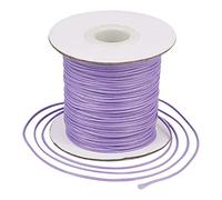 Craftdady Cordón de poliéster encerado Kumihimo de 1 mm, 85 yardas/rollo, hilo trenzado para nudos chinos, macramé, pulseras, joyería, morado medio