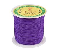 Craftdady Cuerda trenzada de nailon de 0,5 mm para hacer pulseras, collares, joyas, 150 yardas, 0,5 mm, color violeta oscuro