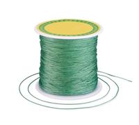Craftdady Cuerda trenzada de nailon de 0,5 mm para hacer pulseras, collares, joyas, 150 yardas, color verde oscuro