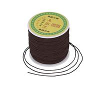 Craftdady Cuerda trenzada de nailon de 0,8 mm, 100 yardas, cuerda de macramé para hacer pulseras, collares, joyas, color marrón coco