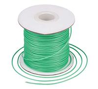 Craftdady Rollo de 85 yardas de cordón de poliéster encerado coreano de 1 mm para hacer joyas de disco trenzado Kumihimo, fabricación de nudos, verde primavera medio