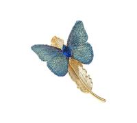 Crafted Metal Leaf Fabric Butterfly Pin Lightweight Jewelry Accessory For Women Elegant Cloth Butterfly Brooch