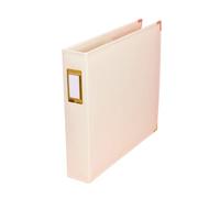 Craftelier - Álbum de Anillas de Ecopiel y 5 Fundas de 30,5 x 30,5 cm (12" x 12") | Sistema 3 Anillas Metálicas Plateadas en Forma de D y Portaetiquetas | Tamaño 33,02 x 38,1 x 7,62 cm - Color Crema