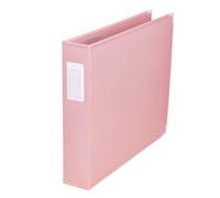 Craftelier - Álbum de Anillas Ecopiel y 5 Fundas de 30,5 x 30,5 cm (12" x 12") | Sistema 3 Anillas Metálicas Plateadas en Forma de D y Portaetiquetas | Tamaño 33,02 x 38,1 x 7,62 cm - Color Rosa Bebé