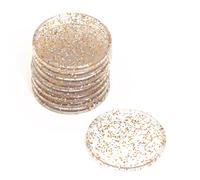 Craftelier - Anillas de Disco Glitter de Plástico L para Encuadernación de Scrapbooking para Planners, Agendas, Cuadernos o Álbumes | Paquete 9 uds de 45 mm de Diámetro - Color Dorado, Turquesa y Rosa