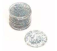 Craftelier - Anillas de Disco Glitter de Plástico L para Encuadernación de Scrapbooking para Planners, Agendas, Cuadernos o Álbumes | Paquete de 9 uds de 45 mm de Diámetro - Color Azul
