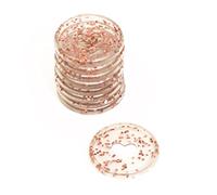 Craftelier - Anillas de Disco Glitter de Plástico M con Corazón Troquelado para Encuadernación de Scrapbooking para Planners, Agendas, Cuadernos o Álbumes | Paquete de 9 uds de 35 mm - Color Rosa