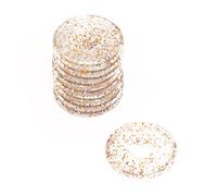 Craftelier - Anillas de Disco Glitter de Plástico M con Corazón Troquelado para Encuadernación de Scrapbooking para Planners, Cuadernos o Álbumes | Paquete 9 uds de 35 mm - Color Oro, Turquesa y Rosa