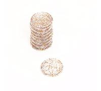 Craftelier - Anillas de Disco Glitter de Plástico S para Encuadernación de Scrapbooking para Planners, Agendas, Cuadernos o Álbumes | Paquete de 9 uds de 25 mm de Diámetro - Color Oro, Turquesa y Rosa