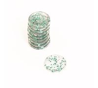 Craftelier - Anillas de Disco Glitter de Plástico S para Encuadernación de Scrapbooking para Planners, Agendas, Cuadernos o Álbumes | Paquete de 9 uds de 25 mm de Diámetro - Color Turquesa