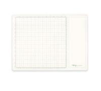 Craftelier - Base de Corte de Cristal Templado Glass Mat | Ideal para Utilizar como Base de Colores para Pintar y Mezclar | Regla Medida en Centímetros y Pulgadas | Color Blanco - Tamaño 33 x 33 cm