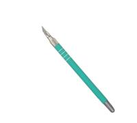 Craftelier - Bisturí de Precisión con Mango de Silicona Antideslizante para Manualidades | Incluye 3 Cuchillas y Tapón Transparente para Proteger la Cuchilla | Tamaño Aprox. 16 cm - Color Turquesa