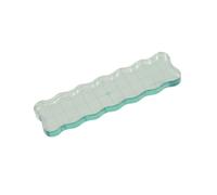 Craftelier - Bloque Ergonómico de Metacrilato Rectangular para Estampación de Sellos de Forma Rápida y Precisa | Fácil de Limpiar | Dimensiones 15,9 cm x 4,5 cm x 1 cm - Color Turquesa Translúcido