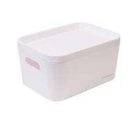 Craftelier - Caja de Almacenamiento de Plástico Apilable de 5 litros | Caja Organizadora con Tapa Práctica y Resistente | Organizador de Armario | Color Blanco | Medidas 24x17x12,1cm