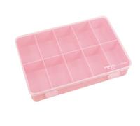 Craftelier - Caja de Organización con 10 Compartimentos para Materiales de Scrapbooking y Manualidades | Dimensiones 26,5 x 17,8 x 4,2 cm (10.4" x 7" x 1.65") - Color Rosa