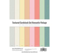 Craftelier - Cardstock Set Textura Romantic Vintage | Pack de 24 Cartulinas Doble Cara para Proyectos de Tarjetería, Scrapbooking y Manualidades | Gramaje 216 gr | Tamaño 15,24 x 20,32 cm (6" x 8")