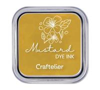 Craftelier - Colección de Tintas con Base al Agua | Caja Metálica con Cierre Fuerte | Sellos Acrílicos o Caucho y Superficies Porosas | 21 Colores (Mustard)