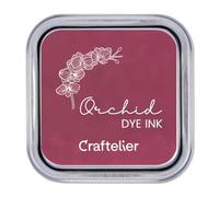 Craftelier - Colección de Tintas con Base al Agua | Caja Metálica con Cierre Fuerte | Sellos Acrílicos o Caucho y Superficies Porosas | 21 Colores (Orchid)