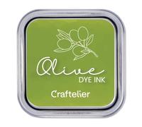 Craftelier - Colección de Tintas con Base al Agua | Caja Metálica con Cierre Fuerte | Sellos Acrílicos o Caucho y Superficies Porosas | 21 Colores (Olive)