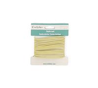 Craftelier - Cuerda de Goma Elástica para Manualidades y Scrapbooking | Fabricada en Látex y Envuelta con Hilo de Poliéster | Diámetro 2,5 mm y Longitud 2 m - Color Amarillo Pastel