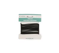 Craftelier - Cuerda de Goma Elástica para Manualidades y Scrapbooking | Fabricada en Látex y Envuelta con Hilo de Poliéster | Diámetro 2,5 mm y Longitud 2 m - Color Negro