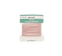 Craftelier - Cuerda de Goma Elástica para Manualidades y Scrapbooking | Fabricada en Látex y Envuelta con Hilo de Poliéster | Diámetro 2,5 mm y Longitud 2 m - Color Rosa Bebé