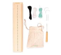 Craftelier - Cuna de Perforación para Encuadernación - Kit de Encuadernación Artesanal con Punzón, 2 Agujas, 3 Hilos y Bolsa de Regalo