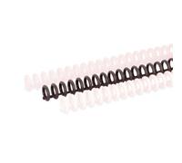 Craftelier - Espirales de Encuadernación de Click Paso 3:1 - Negro, Blanco y Transparente - 12 mm (0,47") de Diámetro - Reutilizables y Recortables - Hasta 85 Hojas - Pack de 6 para Tamaños A4 a A7