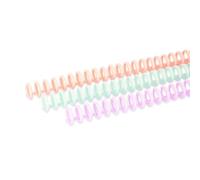 Craftelier - Espirales de Encuadernación de Click Paso 3:1 - Tonos Pastel - 12 mm (0,47") de Diámetro - Reutilizables y Recortables - Hasta 85 Hojas - Pack de 6 para Tamaños A4 a A7