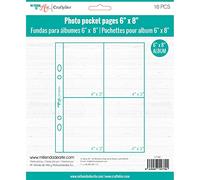 Craftelier - Fundas Transparentes con 4 Bolsillos para Álbumes de Fotos Personalizados | Incluye 10 Fundas de 6" x 8" (15,24 x 20,32 cm) | Compatibles con Álbumes 2 Anillas Europeas y Americanas