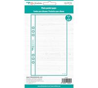 Craftelier - Fundas Transparentes de Plástico con 1 Bolsillo para Álbumes de Fotos Personalizados | Incluye 10 Fundas de 4" x 8" (10,16 x 20,32 cm) | Compatibles con Álbumes de 6 Anillas