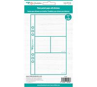 Craftelier - Fundas Transparentes de Plástico con 4 Bolsillos para Álbumes de Fotos Personalizados | Incluye 10 Fundas de 4" x 8" (10,16 x 20,32 cm) | Compatibles con Álbumes de 6 Anillas