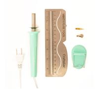 Craftelier - Herramienta de fusible Minty - Herramienta de sellado térmico y corte para hojas de plástico, crea bolsillos personalizados, agitadores y manualidades - Incluye punta fina, punta dentada
