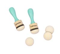 Craftelier - Herramientas de Mezclar Tintas para Scrapbooking y otras Manualidades | Incluye 2 Herramientas con Base de Velcro + 5 Espumas Redondas Intercambiables de Diámetro 30 mm | Color Turquesa