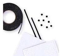 Craftelier - Kit Adhesivos de Foam | Incluye 1600 Cuadrados, 160 Tiras y 18mm x 2m de Cinta de Foam - Adhesivos a Doble Cara | Diferentes Grosores y Tamaños | Color Negro