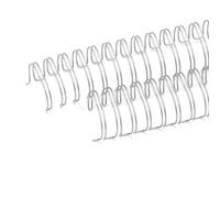 Craftelier - Kit de 2 Espirales de Anillas Dobles para Encuadernar Álbumes, Cuadernos, Agendas o Calendarios | Ideal para Proyectos de Scrapbooking y Manualidades | Ø 2,54 cm (1") - Color Plata