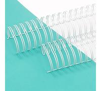 Craftelier - Kit de 2 Espirales de Anillas Dobles para Encuadernar Álbumes, Cuadernos, Agendas o Calendarios | Ideal para Proyectos de Scrapbooking y Manualidades | Ø 3,81 cm (1.5") - Color Blanco