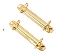Craftelier - Kit de 2 Mecanismos de Archivadores de 2 Anillas | Tamaño Aprox. 12,2 cm - Diámetro Anillas 3,17 cm (1.25") - Distancia entre Anillas 8 cm | Incluye 4 Brads de Sujeción | Color Dorado