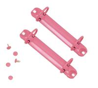 Craftelier - Kit de 2 Mecanismos de Archivadores de 2 Anillas | Tamaño Aprox. 12,2 cm - Diámetro Anillas 3,17 cm (1.25") - Distancia entre Anillas 8 cm | Incluye 4 Brads de Sujeción | Color Bubblegum