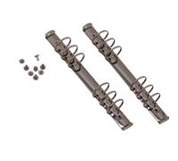 Craftelier - Kit de 2 Mecanismos para Archivadores de 6 Anillas | Tamaño Aprox. 22,7 cm - Diámetro Anillas 3,3 cm - Distancia entre Anillas 1,9 cm | Incluye 8 Brads de Sujeción | Color Negro Brillante