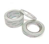 Craftelier - Kit de 4 Rollos de Cinta Foam Adhesiva de Doble Cara en Diferentes Tamaños para Manualidades | Perfectas para Pegar Papeles, Cartulinas, Fotografías y otros Materiales - Color Blanco