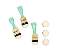 Craftelier - Kit de Mini Aplicadores de Tinta para Scrapbooking y Manualidades | Incluye 3 Aplicadores con Base de Velcro + 6 Almohadillas Redondas Intercambiables de Diámetro 20 mm | Color Turquesa