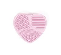 Craftelier - Limpiador de Pinceles y Brochas con Forma de Corazón | Fabricado en Silicona | Diferentes Zonas para Eliminar Todo Rastro de Pintura | Tamaño 3x8x8 cm (1.18"x3.15"x3.15") - Color Rosa