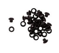 Craftelier - Pack de 40 Ojales Básicos Ideales para Tarjetería, Scrapbooking y Manualidades | Válidos para Diversos Materiales | Tamaño Aprox. Diámetro Interior 5 mm y Exterior 8 mm - Color Negro