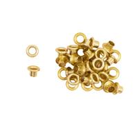 Craftelier - Pack de 40 Ojales Básicos Metalizados Ideales para Scrapbooking y Manualidades | Válidos para Diversos Materiales | Tamaño Aprox. Diámetro Interior 5 mm y Exterior 8 mm - Color Dorado