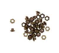 Craftelier - Pack de 40 Ojales con Forma de Flor | Ideales para Tarjetería, Scrapbooking y Manualidades | Válidos para Diversos Materiales | Tamaño Aprox. Interior 5 mm y Exterior 10 mm - Color Bronce