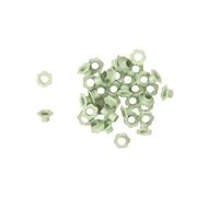Craftelier - Pack de 40 Ojales con Forma de Flor | Ideales para Tarjetería, Scrapbooking y Manualidades | Válidos para Diversos Materiales | Tamaño Interior 5 mm y Exterior 10 mm - Color Verde Menta