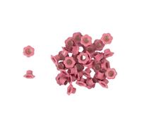 Craftelier - Pack de 40 Ojales con Forma de Flor | Ideales para Tarjetería, Scrapbooking y Manualidades | Válidos para Diversos Materiales | Tamaño Interior 5 mm y Exterior 10 mm - Color Rosa Chicle